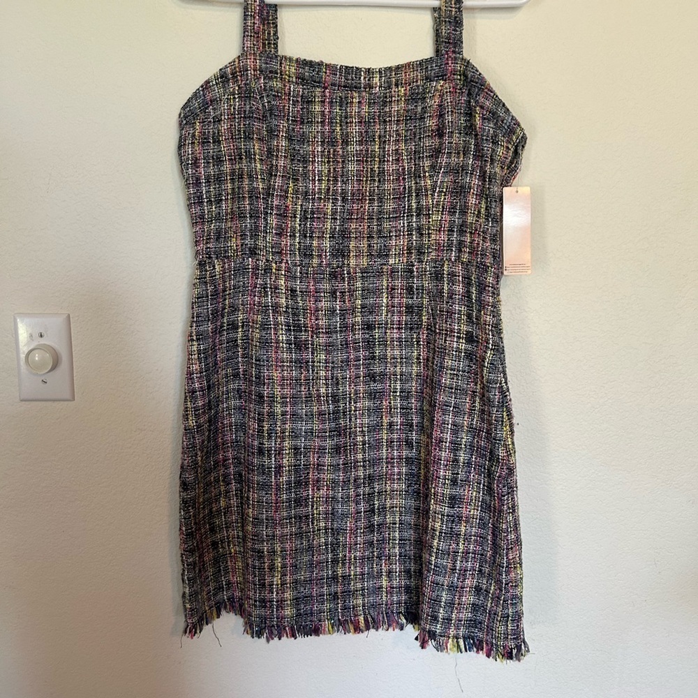 NWT Inspired Hearts Large Multicolor Tweed Academia/Career Wear Dress